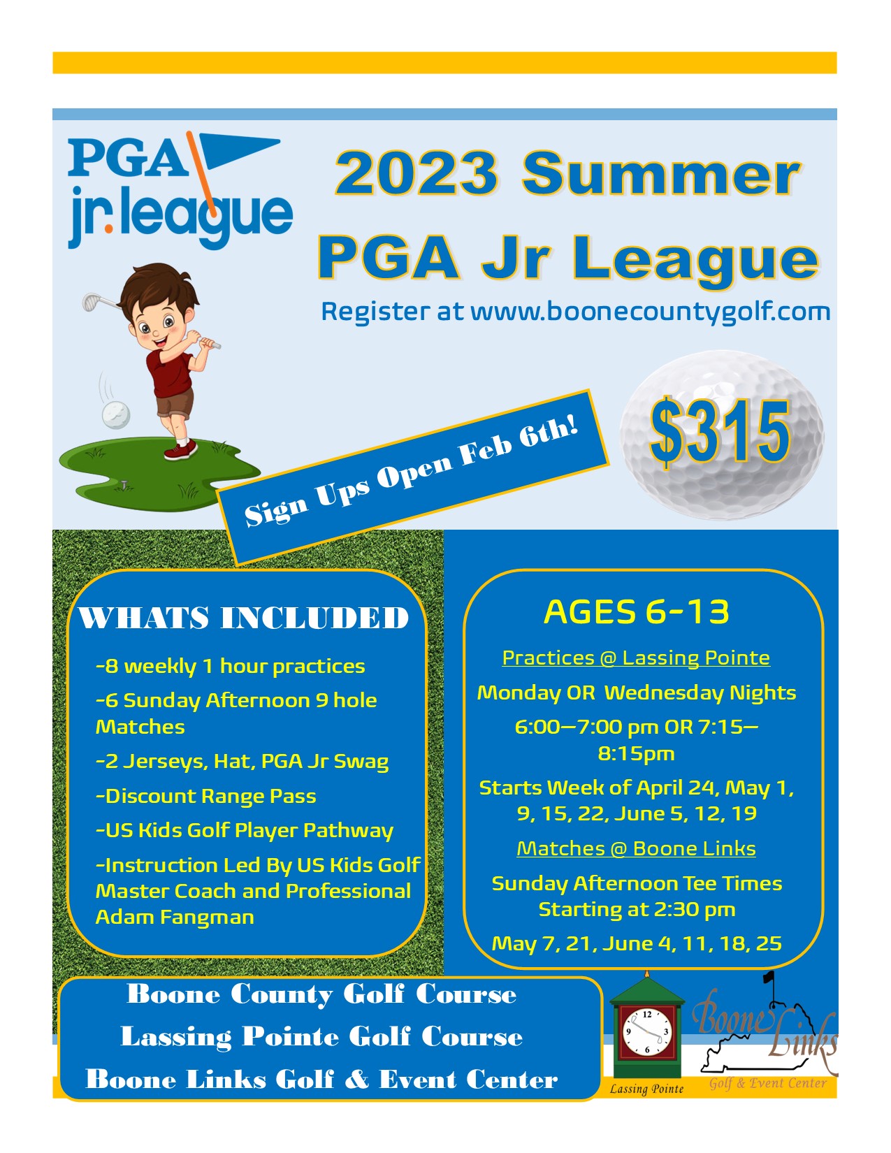 2023 PGA Jr League Registration
