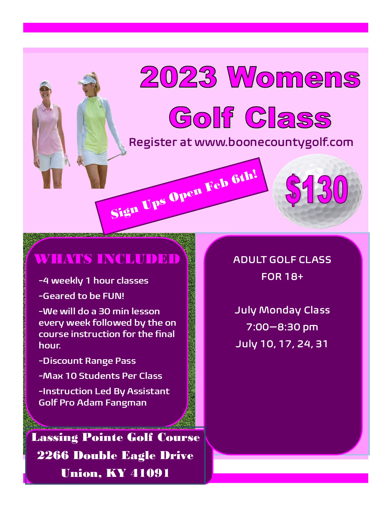 2023 Womens Golf Class1