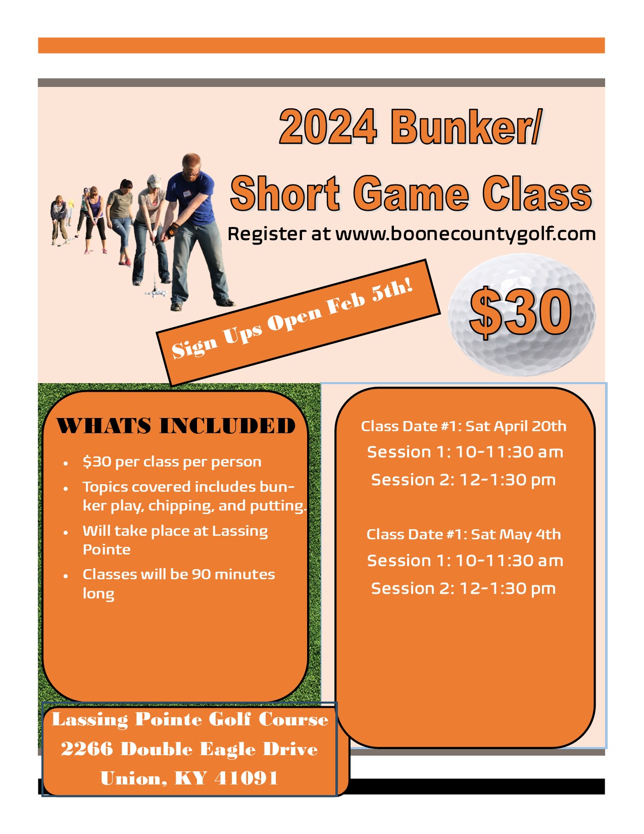 2024 Short Game Bunker Class